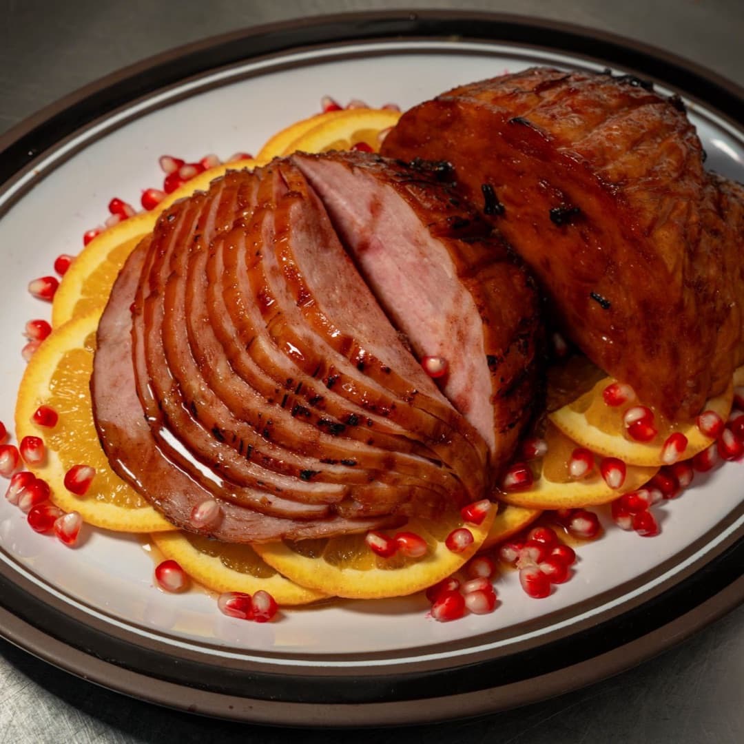 Honey glazed ham