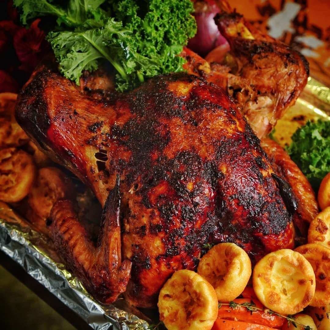 Whole roasted turkey